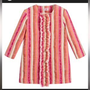 il gufo jacket 4 orange pink weave coat